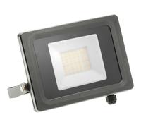 GTV Proiettore LED VIPER per Esterni, 30W 2700lm, Luce Naturale 4000K, Impermeabile IP65, Corpo in Alluminio e Vetro, Angolo 120, per Giardino, Grigio