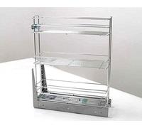 GTV Pull out Soft Close a Tre Piani Cestino Base cassettiera, Chrome, Cabinet Size: 600mm