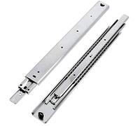 GTV - Set Guide Scorrevoli per Cassetti di Estrazione Totale 53.9 x 350 mm, Guide Cassetti, Acciaio Zincato 2 mm, Guide Telescopiche, Binari per Cassetti Fino a 100 kg, Guide per Cassetti - 2 Pezzi