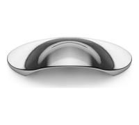 GTV SHELL, maniglia a conchiglia, design ergonomico, in robusto ZnAl, con viti M4, lunghezza 106 mm, distanza tra i fori 64 mm, per comò cucina, acciaio inox spazzolato