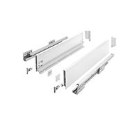 GTV- Sistema di Cassetti AXIS PRO, Set Guide Scorrevoli per Cassetti, Set di Cassetti, Portata fino a 40 kg, Cassetti Scorrevoli Con Chiusura ammortizzata - Larghezza 400mm, Altezza 120mm, Bianco