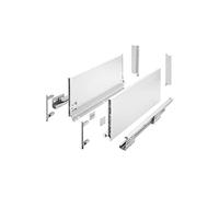 GTV- Sistema di Cassetti AXIS PRO, Set Guide Scorrevoli per Cassetti, Set di Cassetti, Portata fino a 40 kg, Cassetti Scorrevoli Con Chiusura ammortizzata - Larghezza 300mm, Altezza 200mm, Bianco