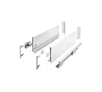 GTV- Sistema di Cassetti AXIS PRO, Set Guide Scorrevoli per Cassetti, Set di Cassetti, Portata fino a 40 kg, Cassetti Scorrevoli Con Chiusura ammortizzata - Larghezza 450mm, Altezza 168mm, Bianco