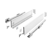 GTV- Sistema di Cassetti AXIS PRO, Set Guide Scorrevoli per Cassetti, Set di Cassetti, Portata fino a 40 kg, Cassetti Scorrevoli Con Chiusura ammortizzata - Larghezza 300mm, Altezza 120mm, Bianco
