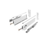 GTV - Sistema di Cassetti Modern Box, Set Guide Scorrevoli per Cassetti, Set di Cassetti, Portata fino a 40 kg, Sincronizzazione del Percorso Delle Guide, L=400mm H=210 mm, Bianco