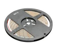 GTV Striscia LED 2835, 5 m, IP65, luce bianca fredda, 6500 K, 12 V, 38 W, 300 LED, impermeabile, dimmerabile, 8 mm, larghezza 900 lm/m, 60 LED/m, profilo in alluminio, compatibile con tagliabile ogni