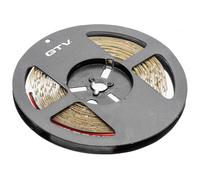 GTV Striscia LED 5 m Flash 2835 MW, 300 LED (60 LED), bianco freddo 6500 K, dimmerabile, 3,7 Wm, 12 V DC, 8 mm di larghezza, per mobili illuminazione indiretta