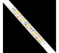 GTV Striscia LED 5 m Flash 5050, 300 LED 60/m, dimmerabile, 14,4 W/m, impermeabile IP65, 12 V DC, 10 mm di larghezza, ogni 5 cm divisibile, striscia luminosa per mobili cucina, bianco neutro 4000 K
