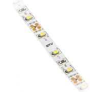 GTV Striscia LED 50 m Flash 2835 MW, 60 LED sm, dimmerabile, ogni 5 cm divisibile, 3,7 Wm, 12 V DC, 8 mm di larghezza, striscia luminosa per mobili cucina, bianco caldo 3200 K