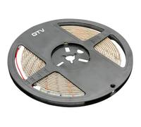 GTV Striscia LED bianco freddo Flash 2835MW, rotolo da 5 m con 300 LED, IP65, impermeabile, dimmerabile, 12 V, 3,7 Wm, 8 mm di larghezza, 6500 K, per illuminazione di mobili da cucina