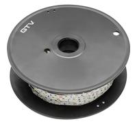 GTV Striscia LED da 50 m, Flash 2835 MW, 60 LED, dimmerabile, ogni 5 cm, divisibile, 12 V, 3,7 Wm, larghezza 8 mm, per mobili cucina, bianco neutro 4000 K