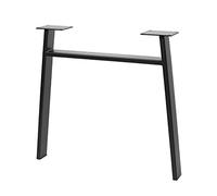 GTV - Telaio INDUSTRIA, trapezio con barra trasversale, altezza = 710 mm, larghezza = 820 mm, profilo 80 x 20, acciaio, nero - gambe da tavolo in metallo