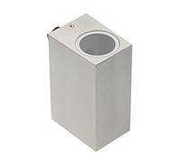 GTV TIAGO - Lampada da parete per esterni, lampada da parete, lampada da facciata, lampada da esterno, GU10, luce DOWN-Light, UP&DOWN-Light, IP54, acciaio INOX