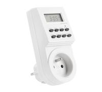 GTV Timer digitale settimanale timer - Silenzioso elettronico 7 giorni, timer 24 ore, 8 cicli on/off, 3500 W, 16 A, per casa, giardino, acquari