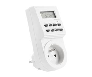 GTV Timer digitale settimanale timer - Silenzioso elettronico 7 giorni, timer 24 ore, 8 cicli on/off, 3500 W, 16 A, per casa, giardino, acquari