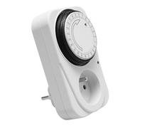 GTV Timer meccanico, presa timer, ciclo giornaliero, timer giornaliero per controllo affidabile, programma 24 ore, presa analogica per interni