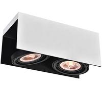 GTV Verso lampada da soffitto 2x40 W bianco-nero OS-VERSO2-06-DEC