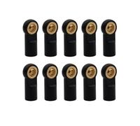 GTVNPOA Accessoires Rc per 1/10 10 Pezzi M3 Lunghezza Totale 22 Mm Tirante in Alluminio estremità Barra di Spinta Sfera in Acciaio CW RC Camion Cingolato Accessori di Aggiornamento(Black)