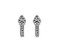 GTVNPOA Accessoires Rc per Axial per SCX10 90046 D90 D110 2 Pezzi Supporto Ammortizzatore in Metallo con per Altezza Regolabile Staffa Angolare Ricambi Auto RC(Titanium)