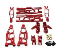 GTVNPOA Accessoires Rc per FS per Carro Armato per Cheetah 1/8 Aggiornamento in Metallo per Auto RC per Forcellone Oscillante Tazza Sterzo ASSE Posteriore per Gruppo Sedili(Red)