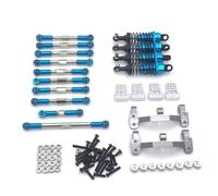 GTVNPOA Accessoires Rc per JJRC per FeiYu per Henglong per WPL C14 C24 1/16 Auto Telecomandata Kit Parti Ricambio per Barra Trazione Metallo per Guarnizione Ammortizzatore Sedile(Blue)