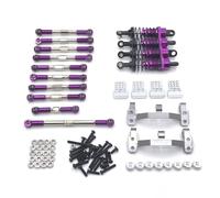 GTVNPOA Accessoires Rc per JJRC per FeiYu per Henglong per WPL C14 C24 1/16 Auto Telecomandata Kit Parti Ricambio per Barra Trazione Metallo per Guarnizione Ammortizzatore Sedile(Purple)