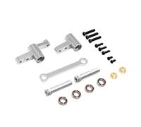GTVNPOA Accessoires Rc per MJX per Hyper Go 14210 14209 H14BM 1/14 Gruppo Sterzo con Cuscinetti Colonna Albero RC Auto Parti di Aggiornamento(Silver)