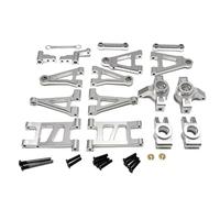 GTVNPOA Accessoires Rc per Mjx per Hyper Go 14301 14302 1/14 per Braccio Oscillante Coppa Sterzo Ricambi per Auto Telecomandate Parti di Aggiornamento(Silver)