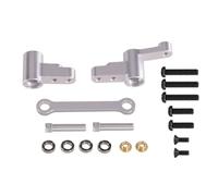 GTVNPOA Accessoires Rc per MJX per Hyper Go 14301 14302 14303 1/14 Auto RC in Metallo Migliorata Componente Sterzo Migliorato con Pilastro Sterzo con Maggiore Spazio per Libero(Silver)