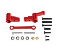 GTVNPOA Accessoires Rc per MJX per Hyper Go 14301 14302 14303 1/14 Auto RC in Metallo Migliorata Componente Sterzo Migliorato con Pilastro Sterzo con Maggiore Spazio per Libero(Red)