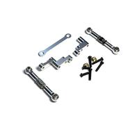 GTVNPOA Accessoires Rc per MJX per Hyper Go 16207 16208 16209 16210 H16 H16BM 1/16 RC Car Parti in Metallo Tirante Sterzo Gruppo(Silver)