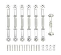 GTVNPOA Accessoires Rc per Traxxas per Slash 4X4 per VXL 2WD per Rustler per Stampede per Hoss 1/10 Metallo Tenditori Set Tiranti Biellette Collegamento Camber Auto RC Ricambi Upgrade(Silver)