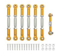 GTVNPOA Accessoires Rc per Traxxas per Slash 4X4 per VXL 2WD per Rustler per Stampede per Hoss 1/10 Metallo Tenditori Set Tiranti Biellette Collegamento Camber Auto RC Ricambi Upgrade(Yellow)