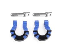 GTVNPOA Accessoires Rc per Traxxas per TRX4 per Axial per SCX10 1/10 2 Pezzi Paraurti Metallo Anello A D Gancio Traino Rosso Rimorchio Salvataggio RC Crawler Auto Parti Aggiornamento(Blue)