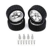 GTVNPOA Parti aggiornamento RC per MJX per Hyper Go 14303 14302 14301 1/14 Ruote in Metallo Pneumatici Ruote in Metallo per Altezza Crescente Set RC Auto Aggiornamento Parti di Accessori(Silver)