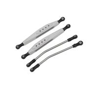 GTVNPOA RC Tirante Trazione per Axial RR10 90048 90053 1/10 Braccio Oscillante Inferiore Posteriore in Metallo con Barra Sterzo Set Collegamento Ricambi Auto RC Accessori Sostituzione(Silver)