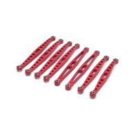 GTVNPOA RC Tirante Trazione per HB ZP1001 ZP1002 ZP1003 ZP1004 ZP1005 ZP1008 8 Pezzi in Metallo 1/10 per Barra di Collegamento della Sospensione Telaio RC Parti di Aggiornamento E Sostituzione(Red)
