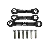 GTVNPOA RC Tirante Trazione per Tamiya per TT-02 TT-02T per TT02 TT02T 1/10 3 Pezzi Barra di Collegamento dello Sterzo Asta del Servo RC Auto Veicolo Cingolato Parti E Accessori di Ricambio(Black)