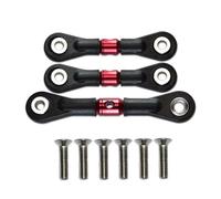 GTVNPOA RC Tirante Trazione per Tamiya per TT-02 TT-02T TT02T 1/10 3 Pezzi Barra di Collegamento dello Sterzo RC Auto Veicoli Cingolati Parti E Accessori Aggiornamenti Sostituzione E Utilizzo(Red)