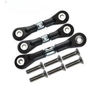GTVNPOA RC Tirante Trazione per Tamiya per TT-02 TT-02T TT02T 1/10 3 Pezzi Barra di Collegamento dello Sterzo RC Auto Veicoli Cingolati Parti E Accessori Aggiornamenti Sostituzione E Utilizzo(Gray)