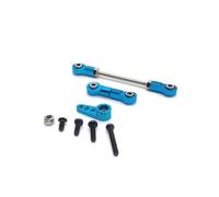 GTVNPOA RC Tirante Trazione per WLtoys 284131 K969 K979 K989 K999 P929 P939 RC01 per Mini-Q per Mini-Z 1/28 Collegamento Sterzo Anteriore Braccio Servo 28T Ricambi per Auto RC(Blue)
