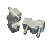 GTVRFLOKI Compatibile con per Ninja 650 per ER-6N per ER-6F 2012 2013 2014 2015 2016 Riser Manubrio Moto per Spostare per L'altezza per Il Kit Staffa per Verso l'Alto Riser Manubrio Moto(Silver)