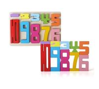 GTYARYUA Blocchi Numerici in Legno, 1-10 Numero in Legno per Bambini, Digit Blocks, Digit Blocks, Giocattoli da Impilare e Bilanciare, per a Bambini di età Superiore ai 3 Anni