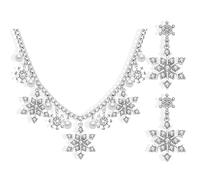 GTYARYUA Collana Natalizia Donna, Collana Natalizia e Orecchini Natalizia Donna, Natale Gioielli Set, Set di Gioielli Natale per Donne, Adatto Come Regalo di Festival per le Donne (B)