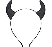 GTYARYUA Corna Diavolo, Corna Diavolo Donna, Cerchietto Halloween Donn, Cerchietto Halloween, Accessori per Abbigliamento, Adatto Capelli per Martedì Grasso, Carnevale (Nero)