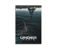 GTYATEN Poster artistico da parete su tela, motivo: Under Paris con musica e film, decorazione per soggiorno e camera da letto, 40 x 60 cm, senza cornice