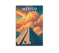 GTYATEN Poster decorativo da parete con musica e film del Messico, decorazione artistica da parete per soggiorno e camera da letto, 20 x 30 cm, senza cornice