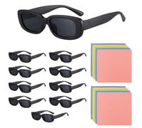 GTYHH 10 Paia di Occhiali da Sole per Bambini E 10 Bicchieri, Occhiali Elei, Occhiali da Sole Rettangolari All'Aperto, Protezione Solare All'Aperto.