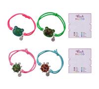 GTYHH 2 Carte, 2 Braccialetti Tartaruga, 2 Braccialetti Rana, Braccialetti per Bambini, Braccialetti Dell'Umore per Ragazze, Braccialetti Decorativi per Ragazze