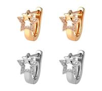 GTYHH 2 Paia di Orecchini A Stella, Orecchini alla Moda E Semplici, Orecchini con Strass, Orecchini da Donna, Accessori di Abbigliamento